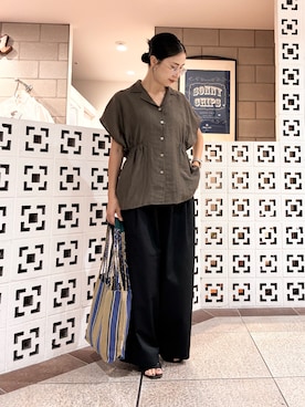 「URBAN RESEARCH Sonny Label（アーバンリサーチサニーレーベル）のアイテム（バッグ）」を使った、yokouchiさん（レディース・164cm）の夏コーディネート
