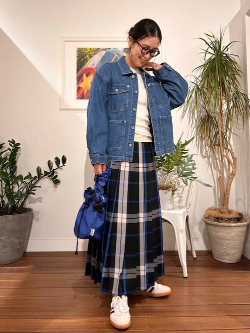 新品◎サニーレーベル◎チェックプリーツイージースカート//ネイビー38 URBAN RESEARCH Sonny Label スカート 「低身長向けも展開