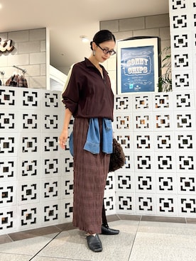 「アイテム（その他アウター）」を使った、yokouchiさん（レディース・164cm）の秋コーディネート