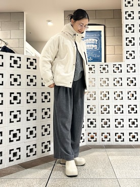 「アイテム（ダウンジャケット/コート）」を使った、yokouchiさん（レディース・164cm・30代）の冬コーディネート