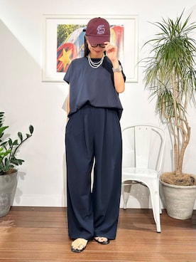 「URBAN RESEARCH Sonny Label（アーバンリサーチサニーレーベル）のアイテム（アクセサリー）」を使った、横内さん（レディース・164cm）の夏コーディネート