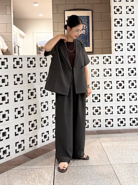 「アイテム（セットアップ）」を使った、yokouchiさん（レディース・164cm）の夏コーディネート