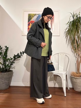 「アイテム（トレンチコート）」を使った、yokouchiさん（レディース・164cm）の冬コーディネート