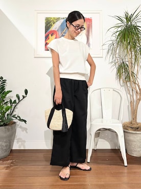 「骨格ナチュラル」｜yokouchiさん（レディース・164cm）の夏コーディネート