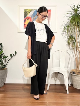 「URBAN RESEARCH Sonny Label（アーバンリサーチサニーレーベル）のアイテム（アクセサリー）」を使った、横内さん（レディース・164cm）の夏コーディネート