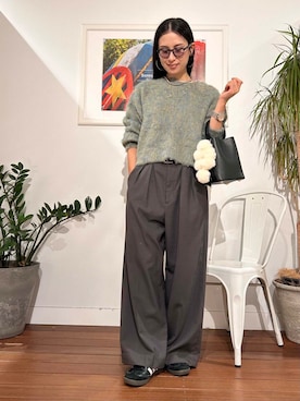 「アイテム（チャーム）」を使った、yokouchiさん（レディース・164cm）の秋コーディネート