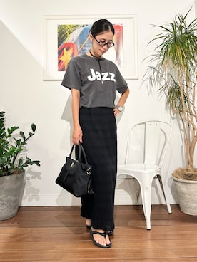 「アイテム（Tシャツ/カットソー）」を使った、yokouchiさん（レディース・164cm・30代）の夏コーディネート