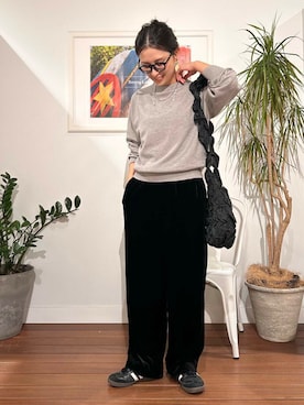 「URBAN RESEARCH Sonny Label（アーバンリサーチサニーレーベル）のアイテム（アクセサリー）」を使った、横内さん（レディース・164cm）の冬コーディネート