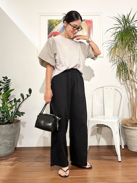「URBAN RESEARCH Sonny Label（アーバンリサーチサニーレーベル）のアイテム」を使った、横内さん（レディース・164cm）の夏コーディネート