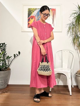 「URBAN RESEARCH Sonny Label（アーバンリサーチサニーレーベル）のアイテム（ワンピース/ドレス）」を使った、横内さん（レディース・164cm）の夏コーディネート