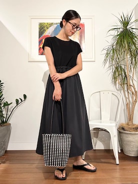 「URBAN RESEARCH Sonny Label（アーバンリサーチサニーレーベル）のアイテム（ワンピース/ドレス）」を使った、横内さん（レディース・164cm）の夏コーディネート