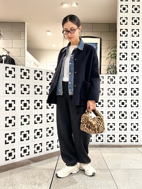 「アイテム（デニムジャケット）」を使った、yokouchiさん（レディース・164cm・30代）の秋コーディネート