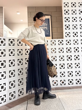 「URBAN RESEARCH Sonny Label（アーバンリサーチサニーレーベル）のアイテム（スカート）」を使った、yokouchiさん（レディース・164cm）の秋コーディネート