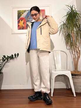 「寒い」｜「アイテム（ダウンジャケット/コート）」を使った、yokouchiさん（レディース・164cm）の秋コーディネート