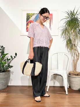 「URBAN RESEARCH Sonny Label（アーバンリサーチサニーレーベル）のアイテム」を使った、横内さん（レディース・164cm）の夏コーディネート