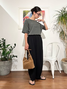 「アイテム（Tシャツ/カットソー）」を使った、yokouchiさん（レディース・164cm・30代）の夏コーディネート