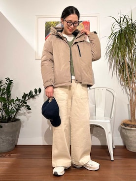 「寒い」｜「アイテム（ダウンジャケット/コート）」を使った、yokouchiさん（レディース・164cm）の冬コーディネート