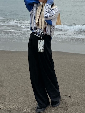 「MOUSSY（マウジー）のアイテム（シューズ）」を使った、うめさん（レディース・158cm）の春コーディネート