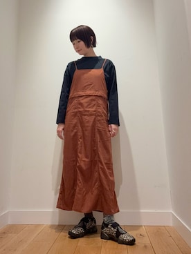 「URBAN RESEARCH DOORS（アーバンリサーチドアーズ）のFORK&SPOON　ボトルネックロングスリーブTシャツ（Tシャツ/カットソー、ブラック系）」を使った、abeさん（レディース・158cm）の春コーディネート