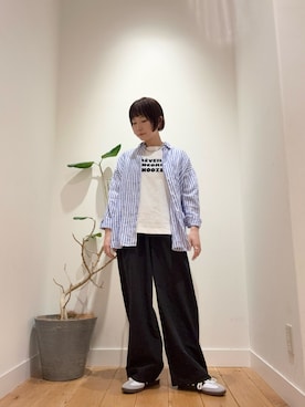 「EKAL（エカル）のアイテム」を使った、abeさん（レディース・158cm）の春コーディネート