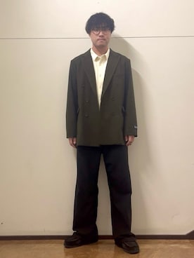 「アイテム（その他アウター、グリーン系）」を使った、Shionさん（メンズ・171cm）の秋コーディネート