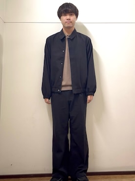 「ITEMS URBANRESEARCH（アイテムズ アーバンリサーチ）のGabardine Zip Up Jacket（ブルゾン）」を使った、Shionさん（メンズ・171cm・10代）の秋コーディネート