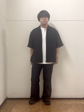 「U.S. POLO ASSN.（ユーエスポロアッスン）のU.S. POLO ASSN　天竺ヘンリーTシャツ（Tシャツ/カットソー、ホワイト系）」を使った、Shionさん（メンズ・171cm）の夏コーディネート