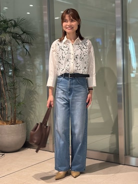 「アイテム（タンクトップ）」を使った、SHIHOさん（レディース・162cm）の夏コーディネート