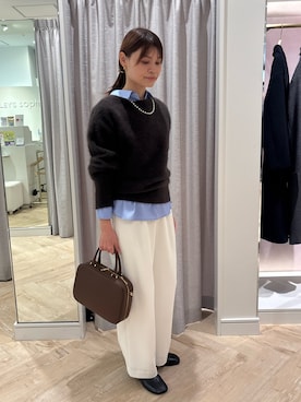 「アイテム（ネックレス）」を使った、SHIHOさん（レディース・162cm）の秋コーディネート