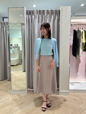 「サックスブルー」｜SHIHOさん（レディース・162cm）の夏コーディネート
