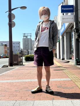 「MEI（メイ）のアイテム」を使った、jimu14madさん（メンズ・173cm）の春コーディネート