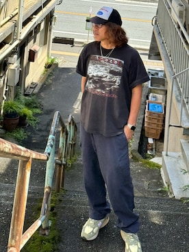 「no brand（ノーブランド）のアイテム」を使った、dskkさん（メンズ・170cm）の春コーディネート