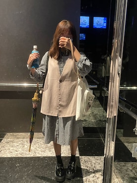 「Honeys（ハニーズ）のアイテム（その他アウター）」を使った、HotaruTakazakiさん（レディース・160cm）の春コーディネート