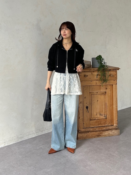 Yuna企画】ハイウエストストレートデニムパンツ（その他パンツ