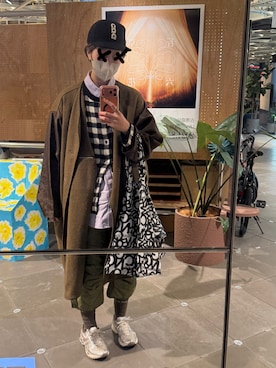 「COMME des GARCONS（コムデギャルソン）のアイテム」を使った、mmu_maさん（レディース・168cm）の冬コーディネート