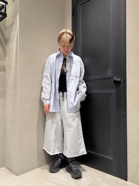 「BEAVER（ビーバー）のアイテム（パンツ）」を使った、ユウチャンさん（レディース・162cm）の春コーディネート