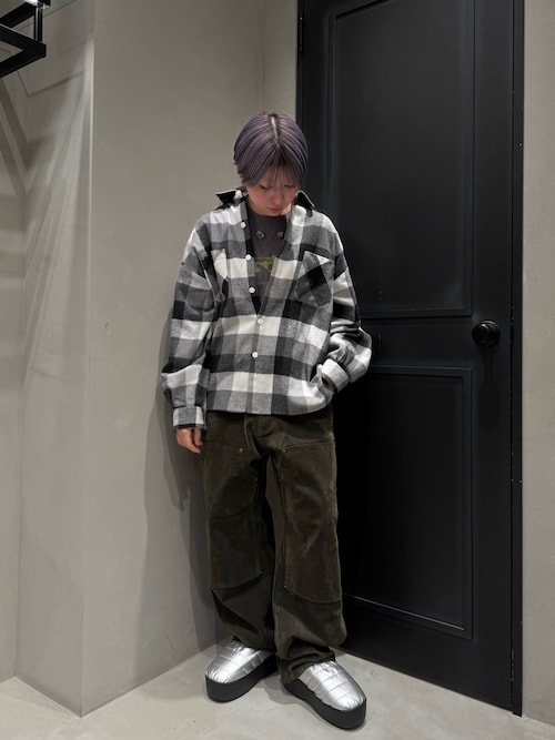 BEAVER JR�^���[�D�y�X�e���v���C�X�X���E�`��������̃V���c/�u���E�X�uB omnivore/�r�[�I���j�{�[�@BLOCK CHECK SHIRTS �u���b�N�`�F�b�N�V���c�iBEAVER�b�r�[�o�[�j�v���g�����R�[�f�B�l�[�g