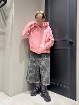 「BEAVER（ビーバー）のアイテム（パンツ）」を使った、ユウチャンさん（レディース・162cm）の春コーディネート