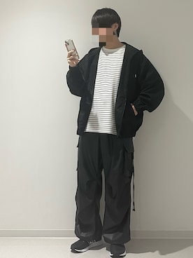 「ETELIO（エテリオ）のアイテム（ジャケット/アウター）」を使った、よかぜ。さん（メンズ・173cm）の秋コーディネート
