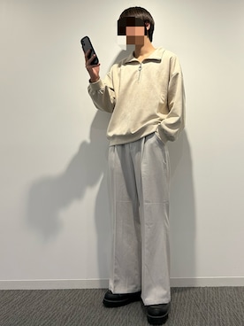 「大学生コーデ」｜「アイテム（スウェット）」を使った、よかぜ。さん（メンズ・173cm）の秋コーディネート