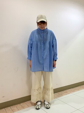 「アイテム（ドレスシューズ、ベージュ系）」を使った、まほさん（レディース・161cm）の春コーディネート