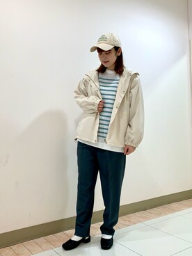 「Samansa Mos2 blue（サマンサモスモスブルー）のアイテム（帽子）」を使った、まほさん（レディース・161cm）の冬コーディネート