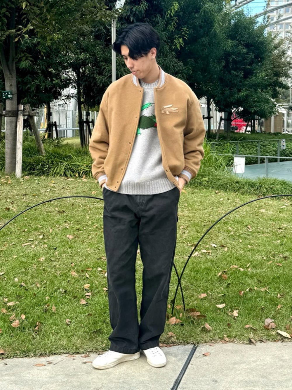 LACOSTE（ラコステ）の「裏地キルティング ウールバーシティ