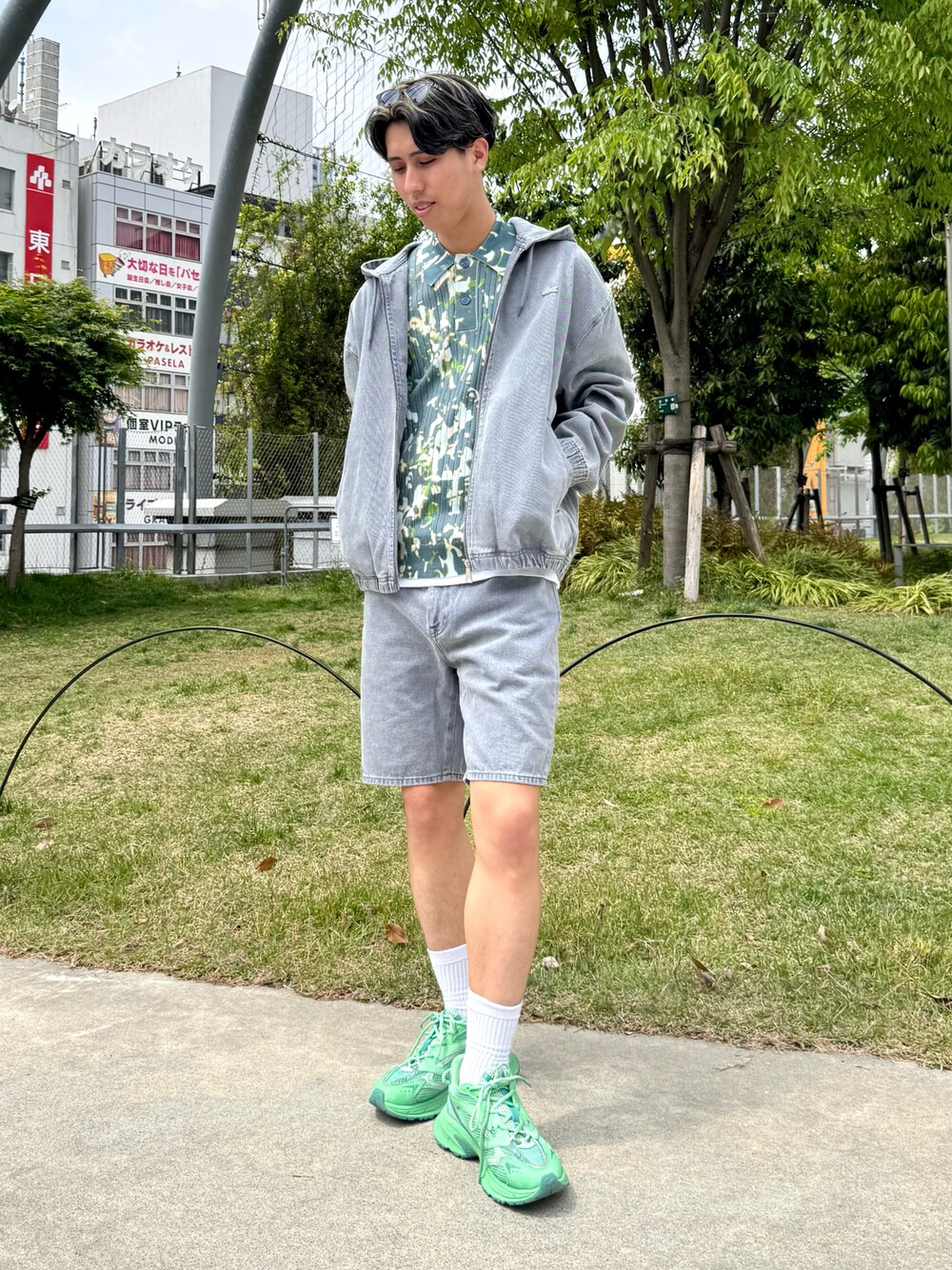 LACOSTE グレー デニムジャケット US S LACOSTE グレー デニムジャケット US S
