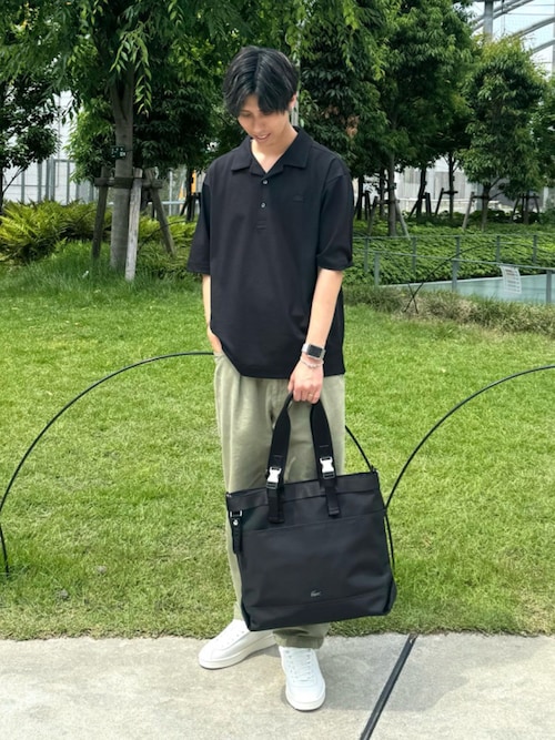 LACOSTE　DH01_23F　ブラック　サイズ5 LACOSTE ポロシャツ 「LACOSTE」DH01_23F メンズ : ZOZOTOWN