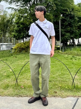 「アイテム（チノパンツ）」を使った、sakaiさん（メンズ・181cm）の夏コーディネート
