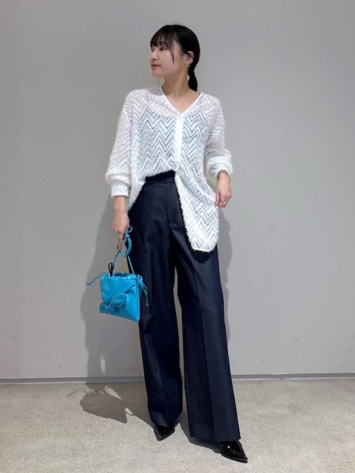 コットンライクスタイルアップワイドパンツ［UVカット・接触冷感・洗える］[XS-Mサイズ展開]