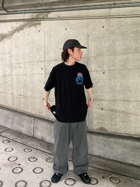 「Sourcream（サワークリーム）のアイテム」を使った、高尾尚樹さん（メンズ・165cm）の夏コーディネート