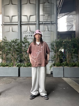 「Carhartt WIP（カーハートダブリューアイピー）のアイテム」を使った、高尾尚樹さん（メンズ・165cm）の夏コーディネート