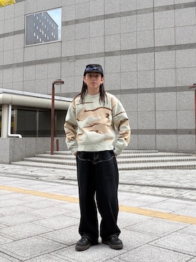 「アイテム（パンツ）」を使った、高尾尚樹さん（メンズ・165cm）の秋コーディネート